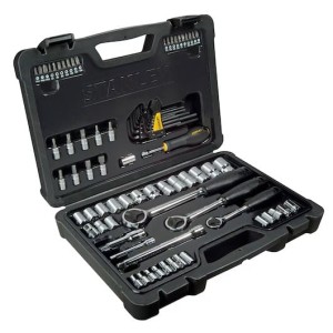 Nasadki 1/4"+3/8"+1/2"+ bity Stanley 80 szt.